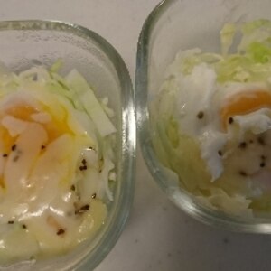 朝食に簡単巣籠りキャベツ